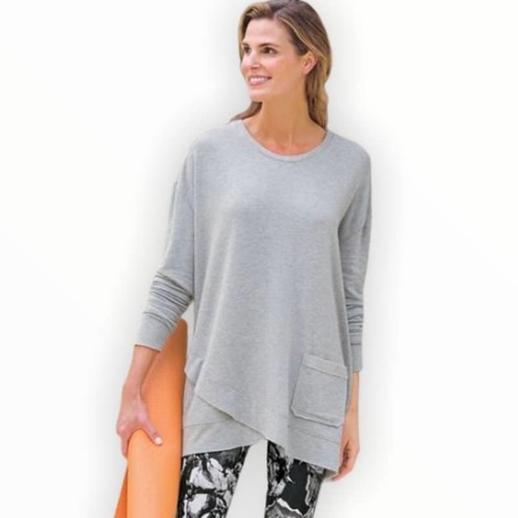 Soft Surroundings Tops - Soft Surroundings Giana Tunic Sweatshirt Gray Lg